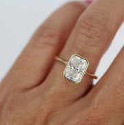 5.00 CT Radiant Cut Moissanite Valentine Ring Mapple Gems